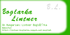 boglarka lintner business card